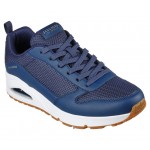 7s Skechers 237016-NVY Uno Fastime men shoe - blue-navy/white/beige